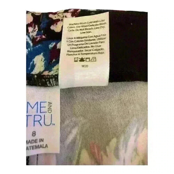 Time and Tru Women's Floral High Rise Skinny Jegging Pants Size 8 refer to pics - Picture 7 of 7